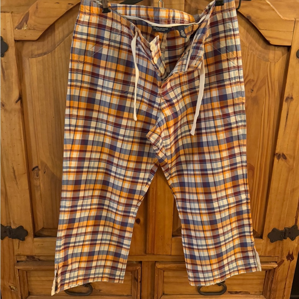 American Eagle Button Fly Crop Pant